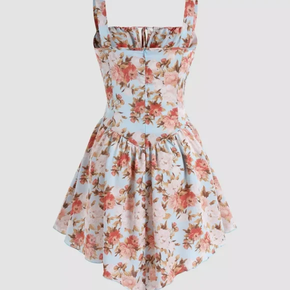 Cider Floral Zip Up Corset Dress - Picture 2 of 7